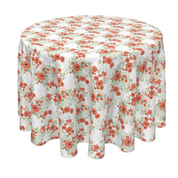 Round Tablecloth, 100% Polyester, 60  Round, Summer Floral Design