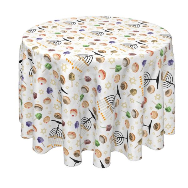 Round Tablecloth, 100% Polyester, 90  Round, Candelabrum Cartoon