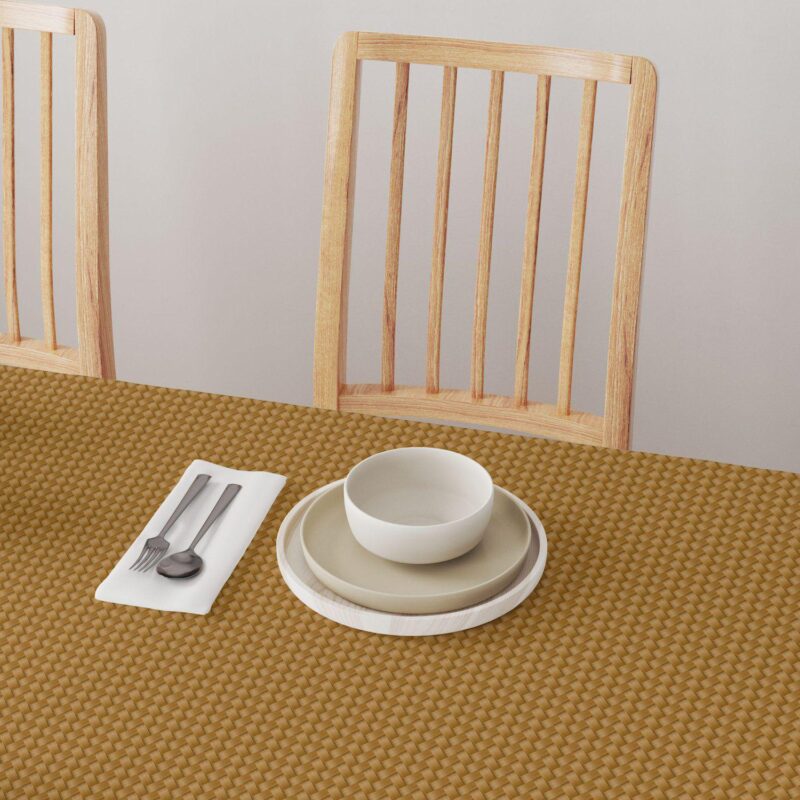 Round Tablecloth, 100% Polyester, 90  Round, Fine Cane Woven Fibers - Image 4