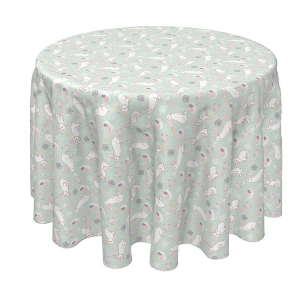 Round Tablecloth, 100% Polyester, 60  Round, Springtime Easter