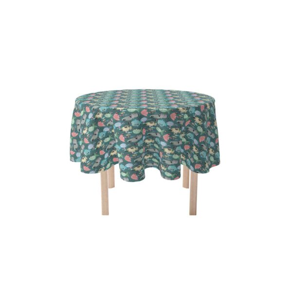 Round Tablecloth, 100% Polyester, 90  Round, Abstract Fish