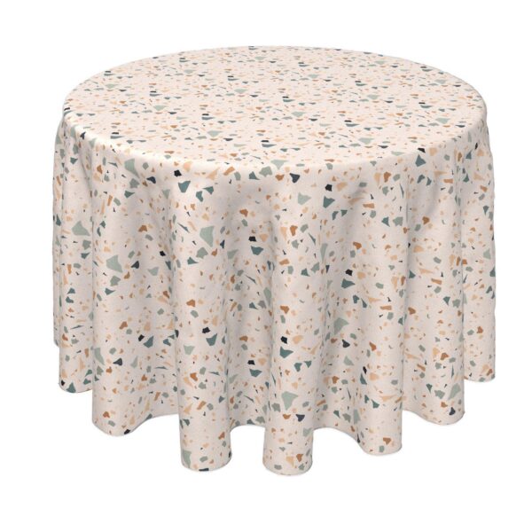 Round Tablecloth, 100% Polyester, 60  Round, Pink Terrazzo