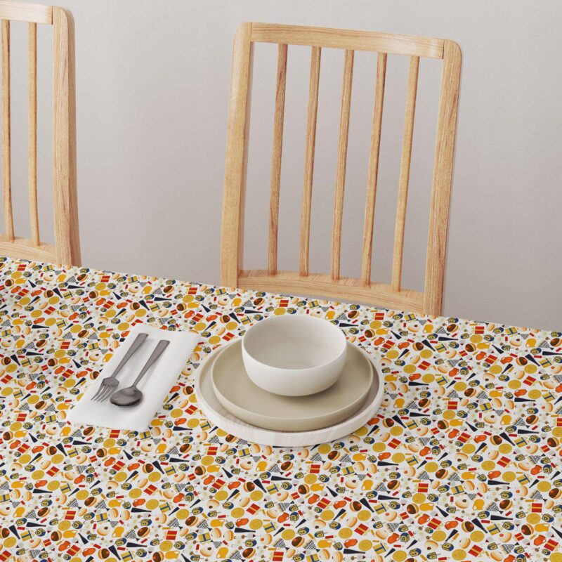 Round Tablecloth, 100% Polyester, 70  Round, Hanukkah Celebration Essentials - Image 4