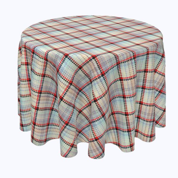 Round Tablecloth, 100% Polyester, 70  Round, Pixel Art Houndstooth