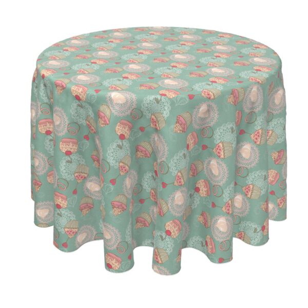 Round Tablecloth, 100% Polyester, 60  Round, Sweet Shop Celebration