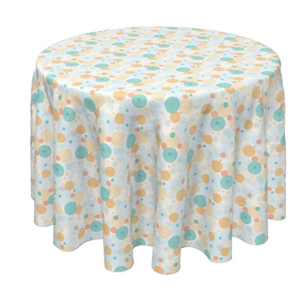 Round Tablecloth, 100% Polyester, 60  Round, Colorful Spots