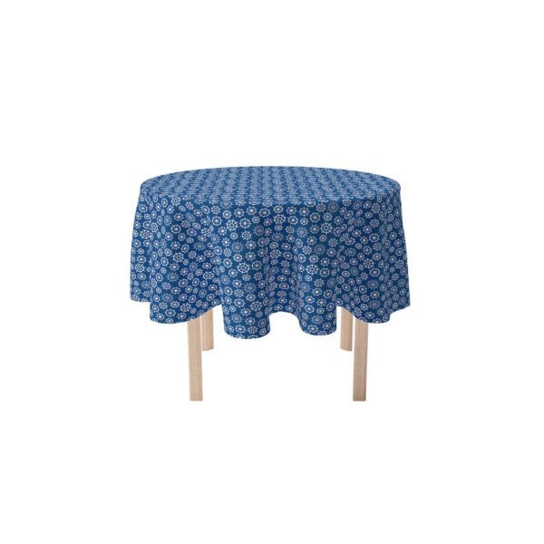 Round Tablecloth, 100% Polyester, 60  Round, Boat Wheels