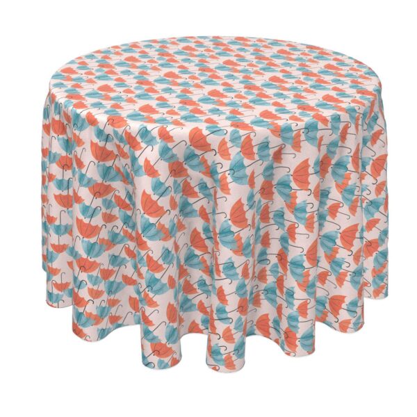 Round Tablecloth, 100% Polyester, 60  Round, Umbrellas Up