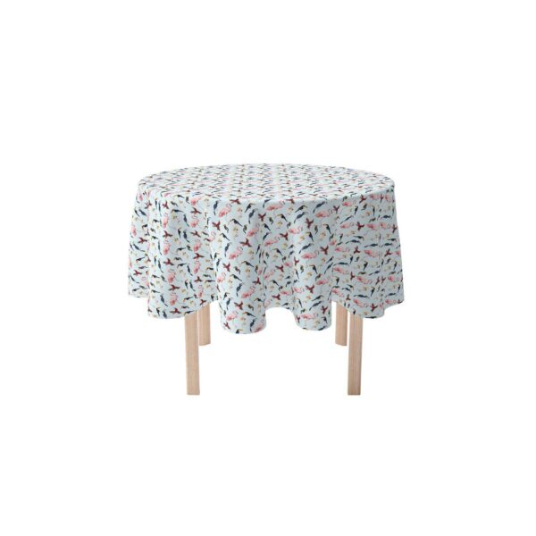 Round Tablecloth, 100% Polyester, 70  Round, Jungle Birds