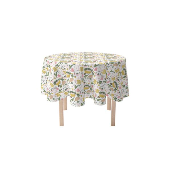 Round Tablecloth, 100% Polyester, 60  Round, In the Garden