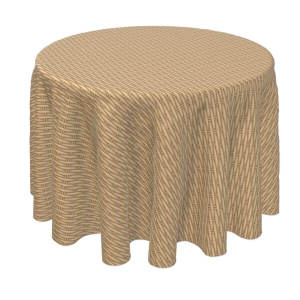 Round Tablecloth, 100% Polyester, 60  Round, Tight Weave Basket