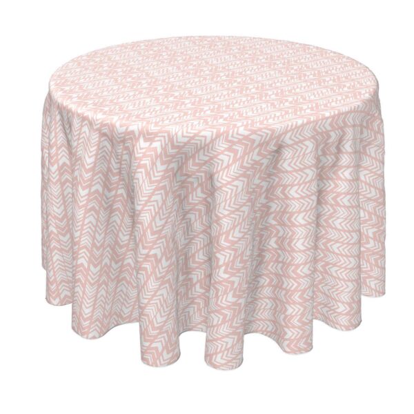 Round Tablecloth, 100% Polyester, 60  Round, Pink Abstract Arrows