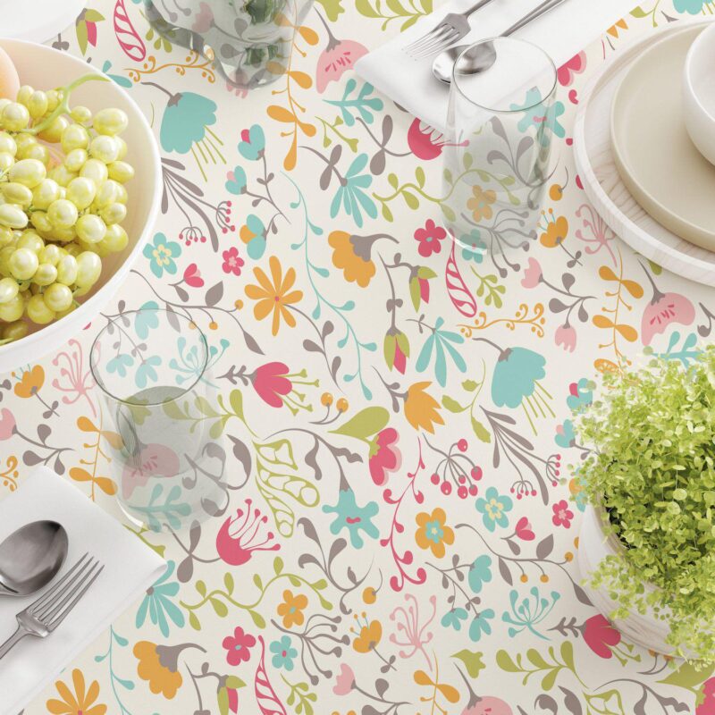 Round Tablecloth, 100% Polyester, 90  Round, Blooming Springs - Image 3