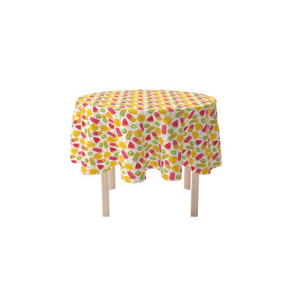 Round Tablecloth, 100% Polyester, 60  Round, Summer Fruit Pops