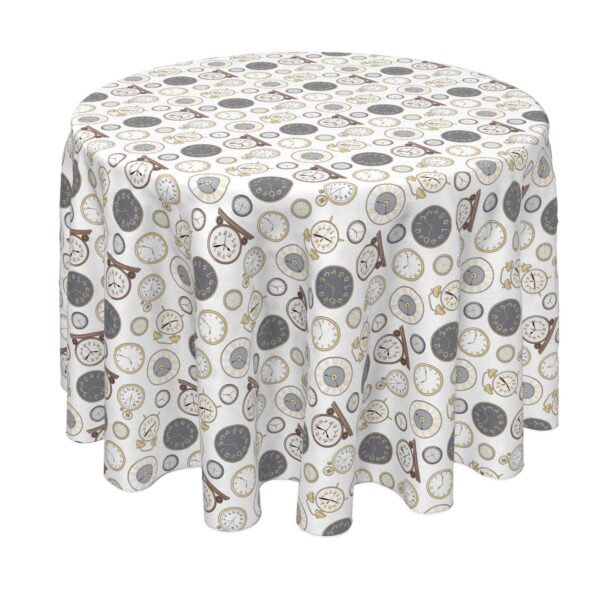 Round Tablecloth, 100% Polyester, 90  Round, Timeless