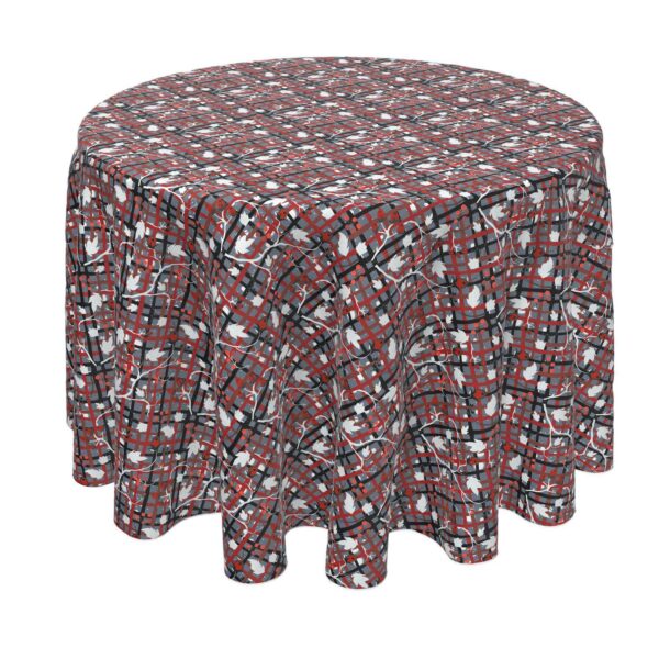 Round Tablecloth, 100% Polyester, 60  Round, Red Beautiful Berry Weave