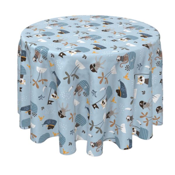 Round Tablecloth, 100% Polyester, 70  Round, Pirate Design