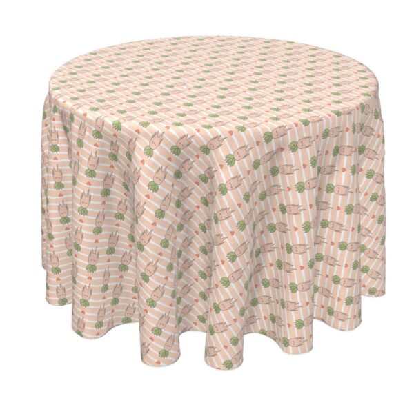 Round Tablecloth, 100% Polyester, 60  Round, Mandrake Stripe