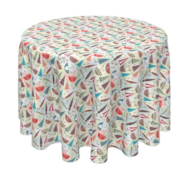 Round Tablecloth, 100% Polyester, 90  Round, Calling for Rain