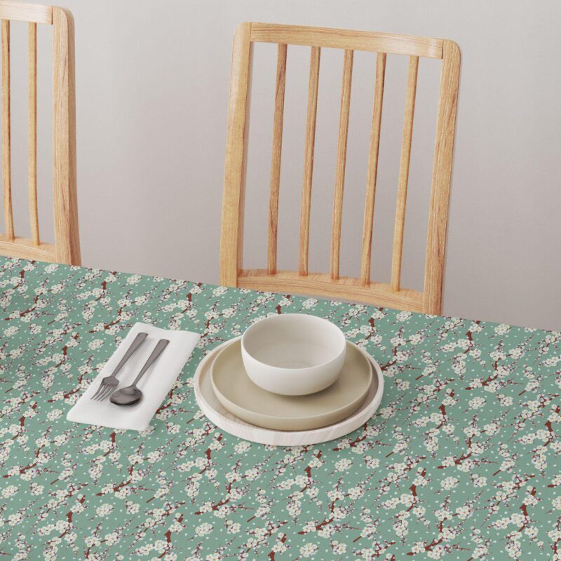 Round Tablecloth, 100% Polyester, 60  Round, Chinese Cherry Blossom - Image 4