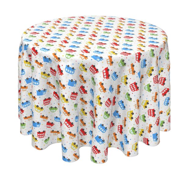 Round Tablecloth, 100% Polyester, 60  Round, Automobile Repeat