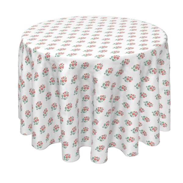 Round Tablecloth, 100% Polyester, 60  Round, Strawberry Bushes