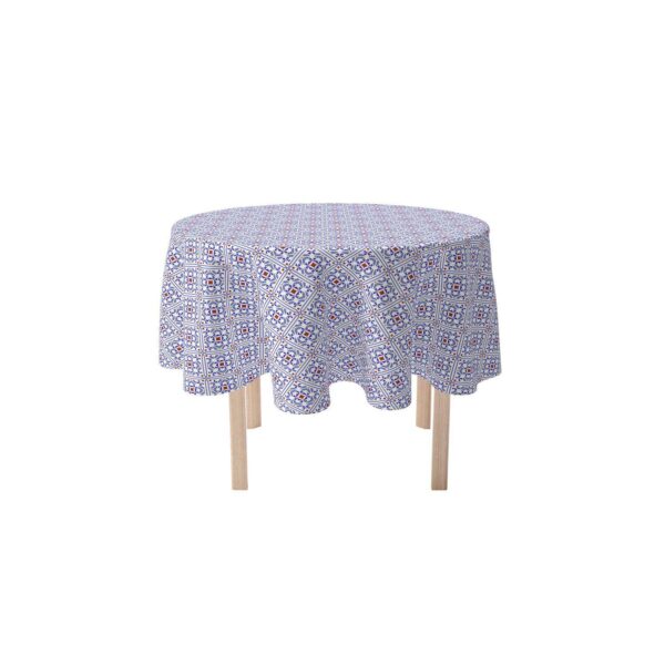 Round Tablecloth, 100% Polyester, 60  Round, Ceramic Tile Pattern