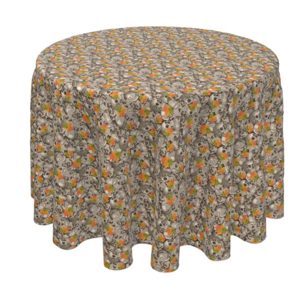 Round Tablecloth, 100% Polyester, 60  Round, Steel Fall Skulls