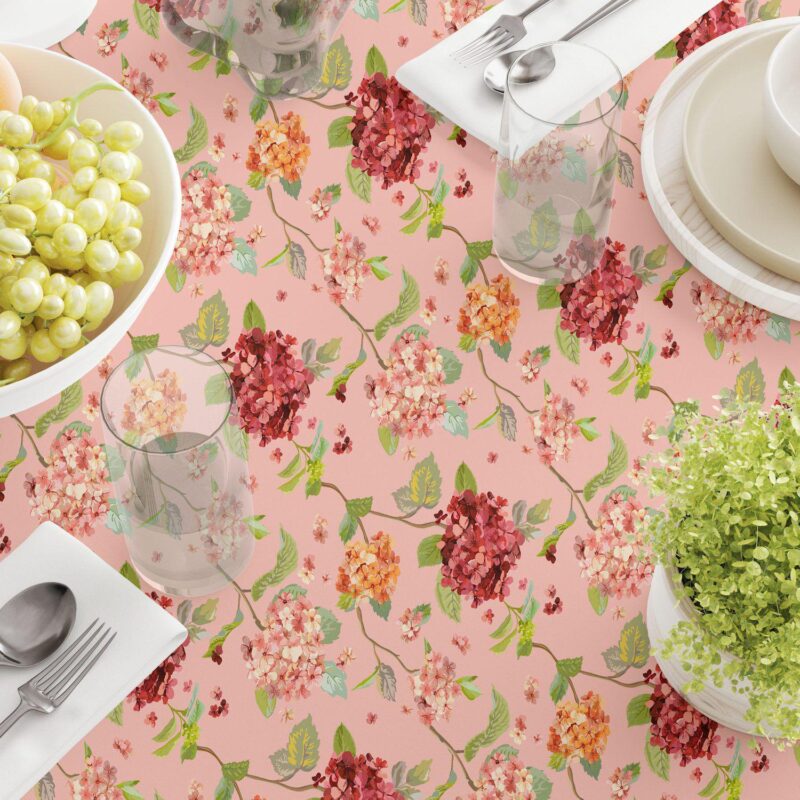 Round Tablecloth, 100% Polyester, 70  Round, Hydrangea Blossom - Image 3