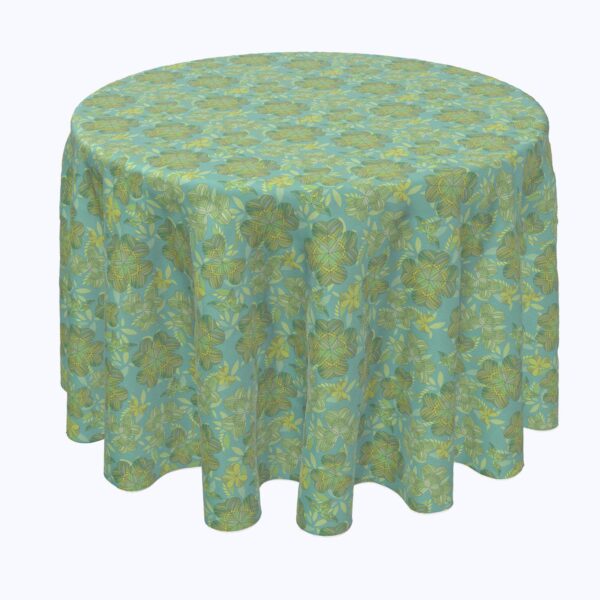 Round Tablecloth, 100% Polyester, 60  Round, Stenciled Celtic Celebration