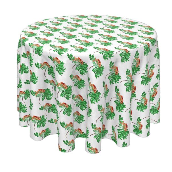 Round Tablecloth, 100% Polyester, 60  Round, Rowan Tree Silhouettes