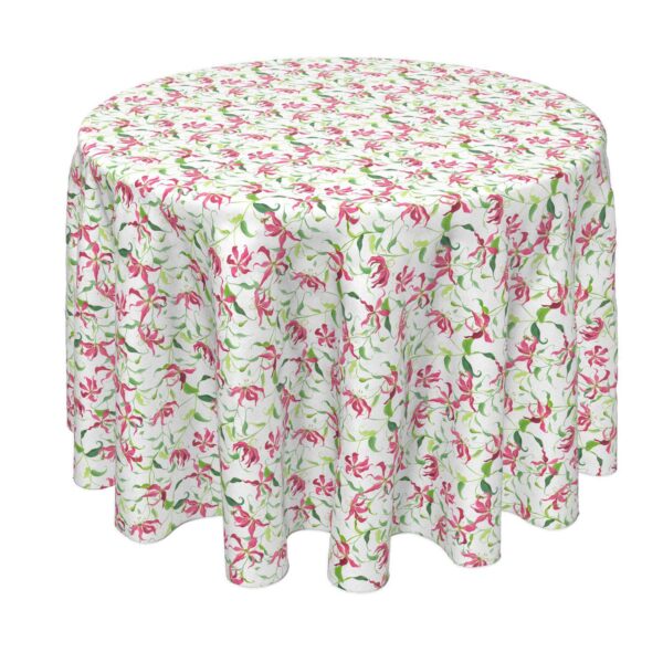 Round Tablecloth, 100% Polyester, 90  Round, Tropical Fire Lily