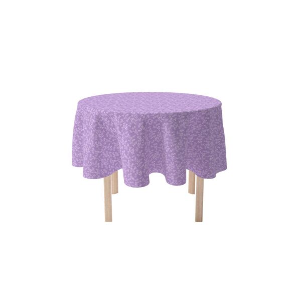 Round Tablecloth, 100% Polyester, 70  Round, Purple Vines