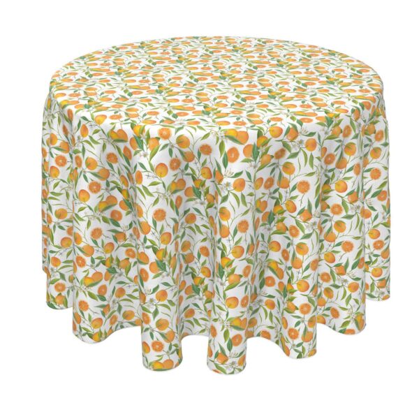 Round Tablecloth, 100% Polyester, 70  Round, Orange Tree