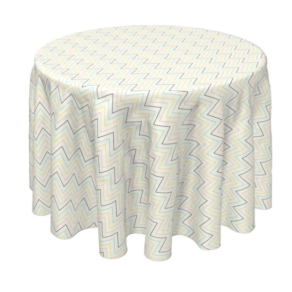 Round Tablecloth, 100% Polyester, 70  Round, Chevron Wave