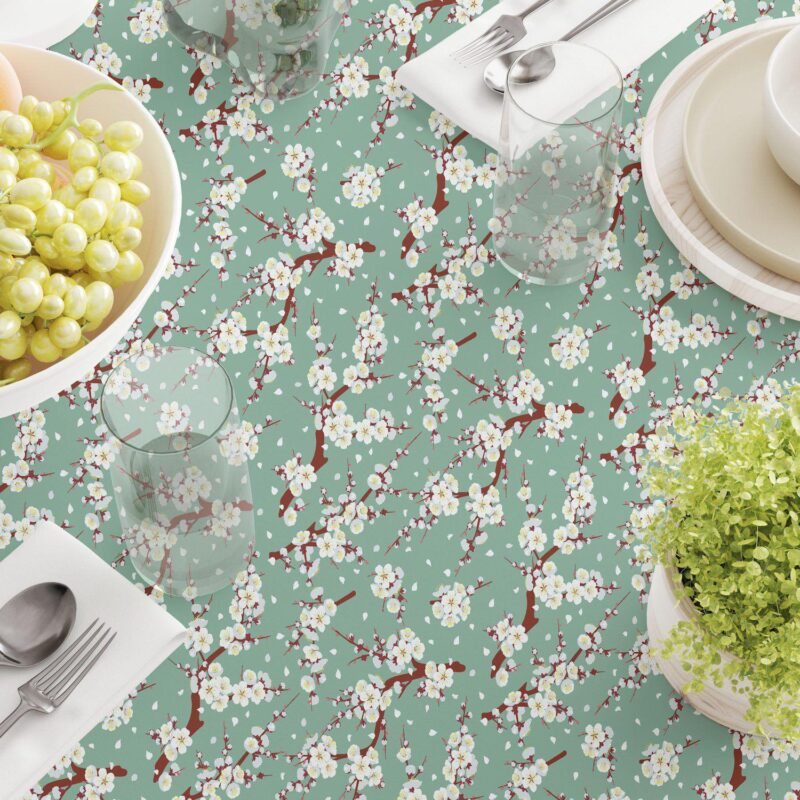 Round Tablecloth, 100% Polyester, 60  Round, Chinese Cherry Blossom - Image 3