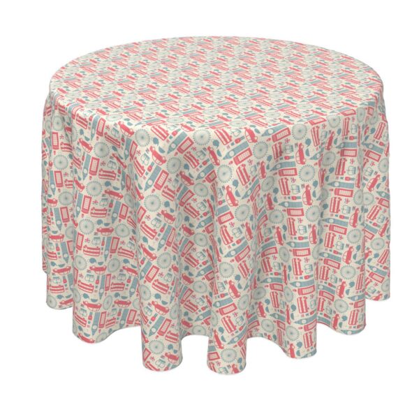 Round Tablecloth, 100% Polyester, 60  Round, London Calling