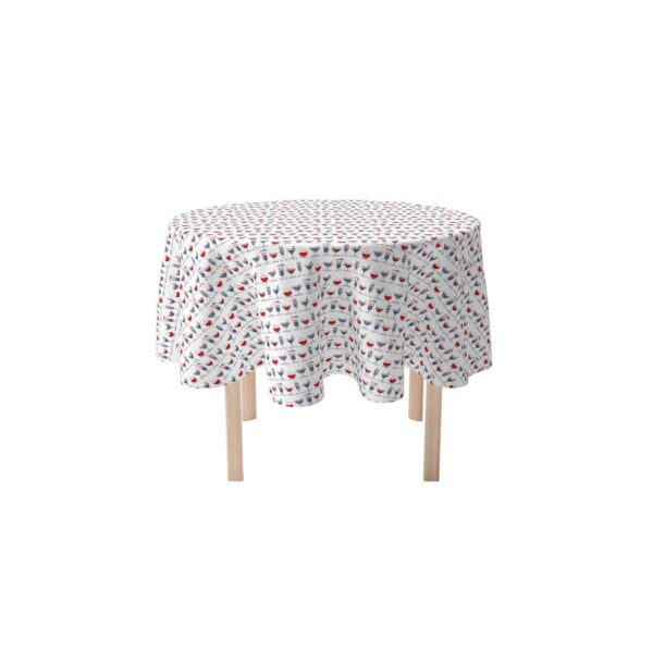 Round Tablecloth, 100% Polyester, 90  Round, Cocktails in Hand