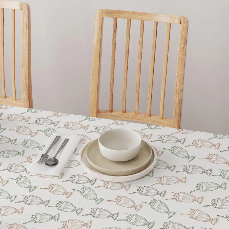 Round Tablecloth, 100% Polyester, 90  Round, Ice Cream Social - Image 4