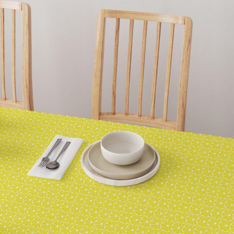 Round Tablecloth, 100% Polyester, 70  Round, Allover Lemon Slices - Image 4