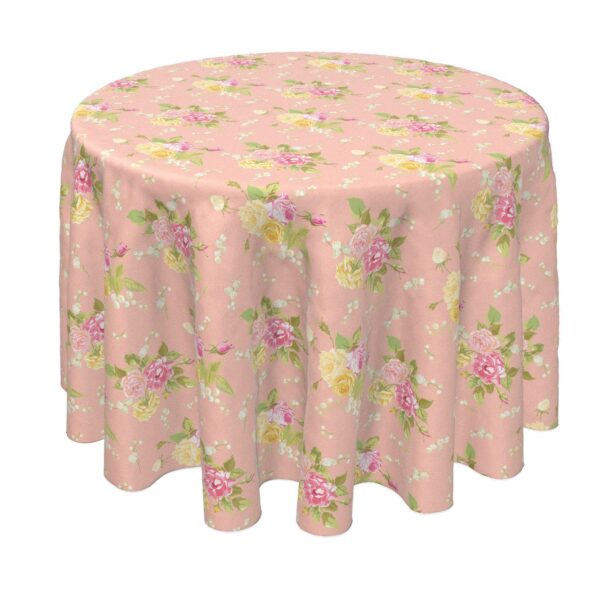 Round Tablecloth, 100% Polyester, 70  Round, Simple Floral Bouquet