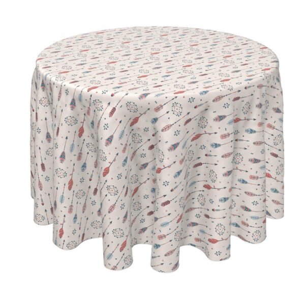 Round Tablecloth, 100% Polyester, 70  Round, Ethnic Arrows