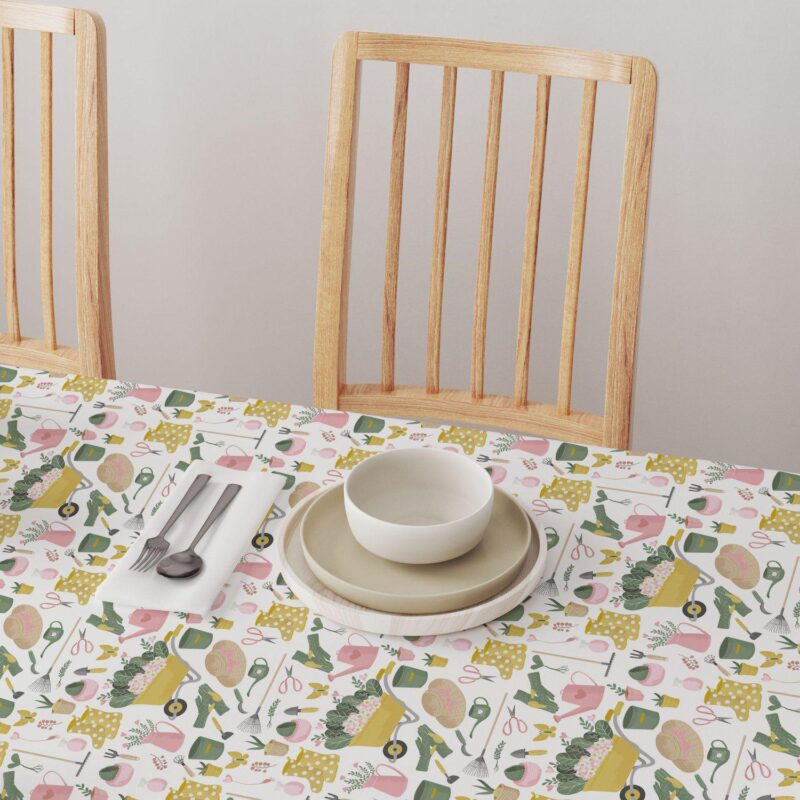 Round Tablecloth, 100% Polyester, 90  Round, In the Garden - Image 4