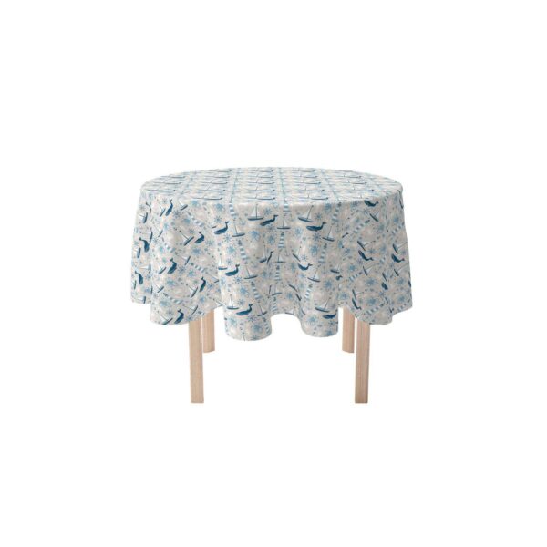 Round Tablecloth, 100% Polyester, 70  Round, Elements of the Sea