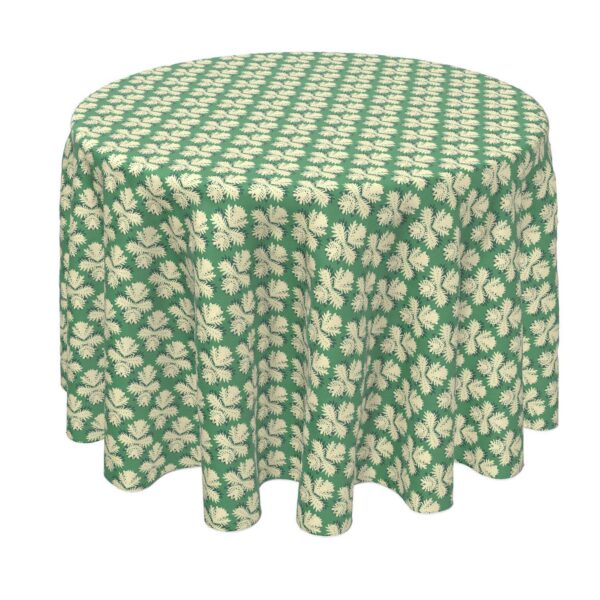 Round Tablecloth, 100% Polyester, 60  Round, Retro Damask Pattern