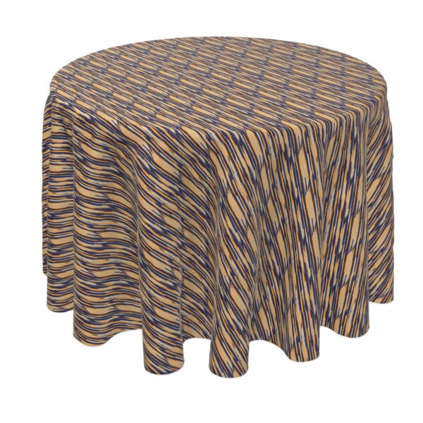 Round Tablecloth, 100% Polyester, 90  Round, Orange Brush Stroke