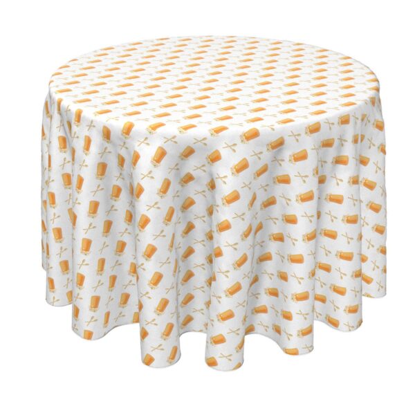 Round Tablecloth, 100% Polyester, 90  Round, Honey Jar Design