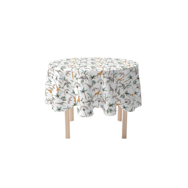 Round Tablecloth, 100% Polyester, 70  Round, Tropical Jungle