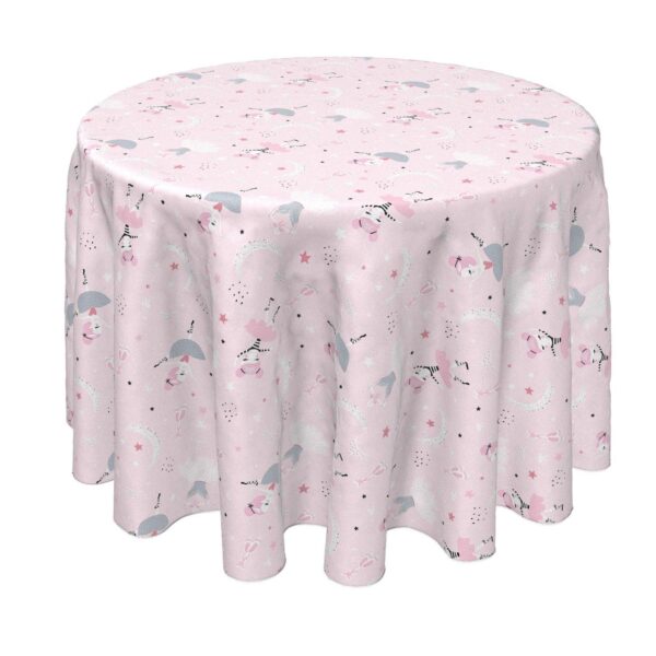 Round Tablecloth, 100% Polyester, 60  Round, Pink Ballerina