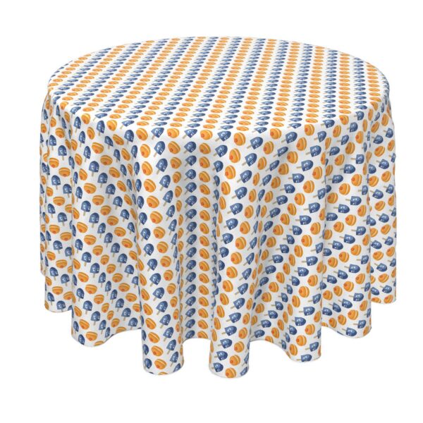 Round Tablecloth, 100% Polyester, 70  Round, Yummy Donuts and Sevivons